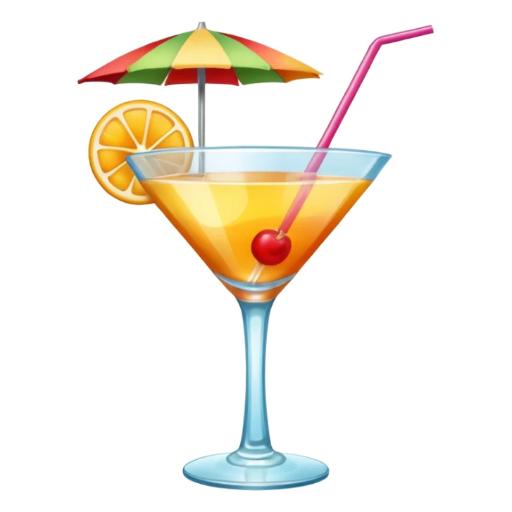 summer-themed emoji of a cocktail drink sticker