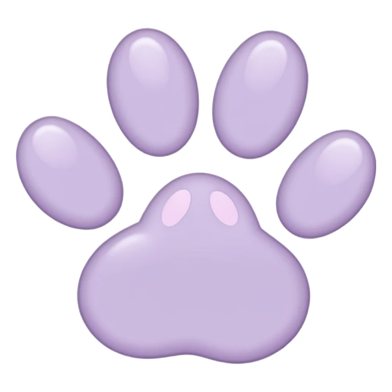 a very light pale pastel purple pawprint sticker