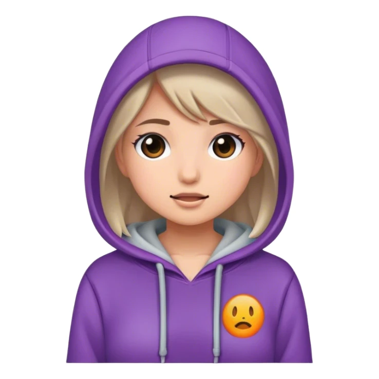 Girl wearing hoody sticker