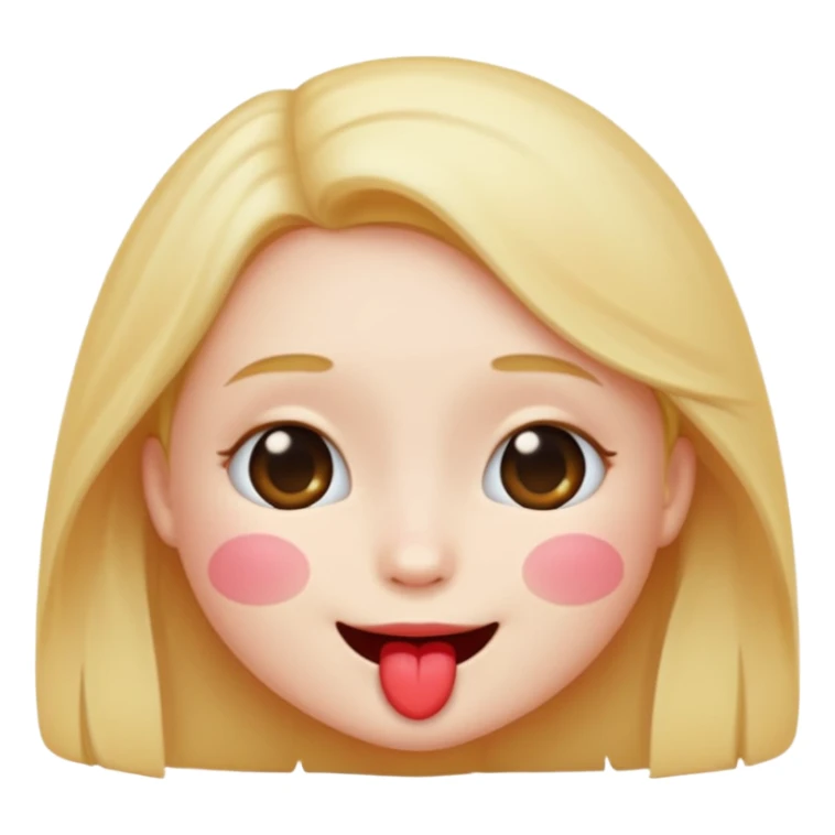 Fais moi un emoji façon timide et embrasser  sticker