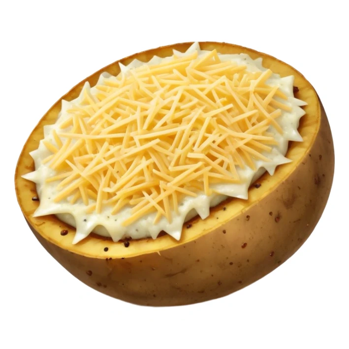 crispy potato topped with pecorino romano cheese and black pepper sticker