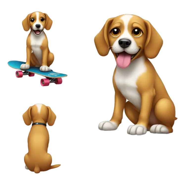 Dog on the skateboard  sticker