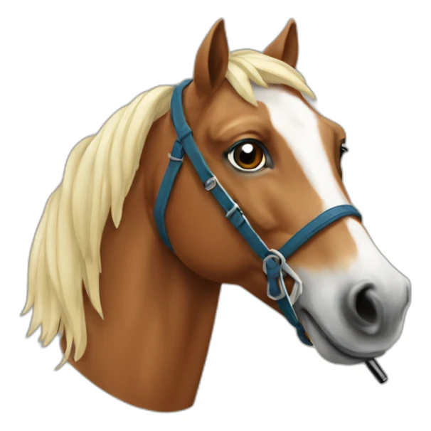 horse with pen sticker