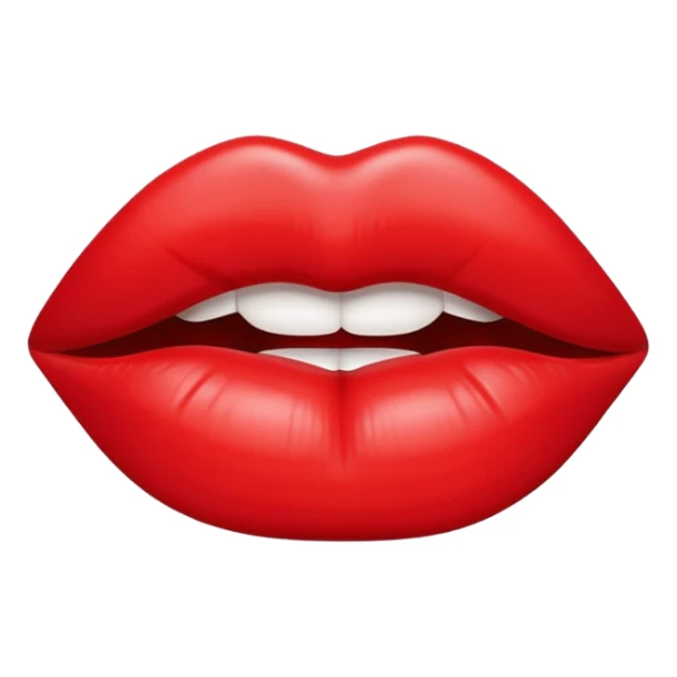 Marca de beijo vermelho igual emoji do iPhone  sticker