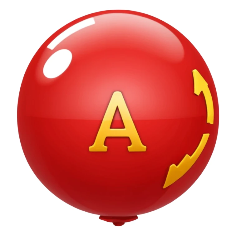 Quiero un emoji de un globo de la letra "A" sticker