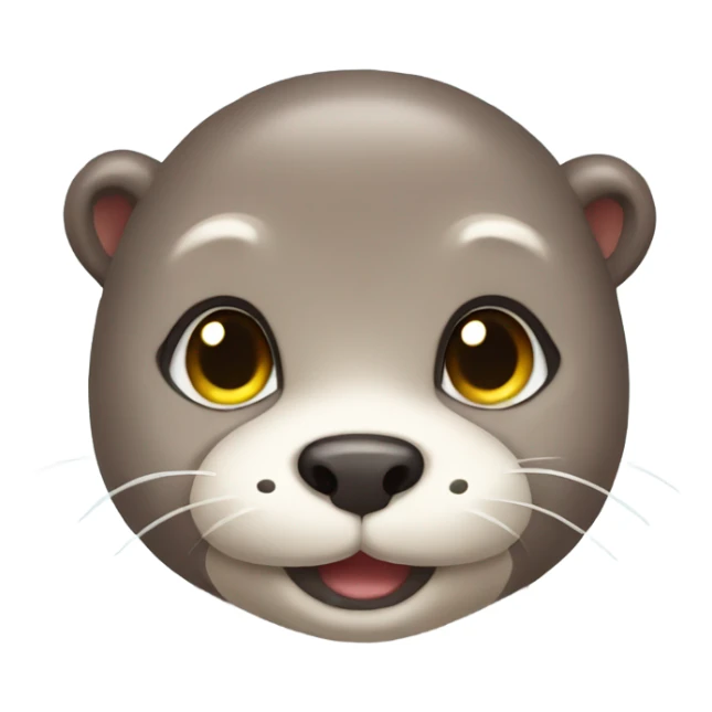 A cute otter face wearing a swimsuit. sticker