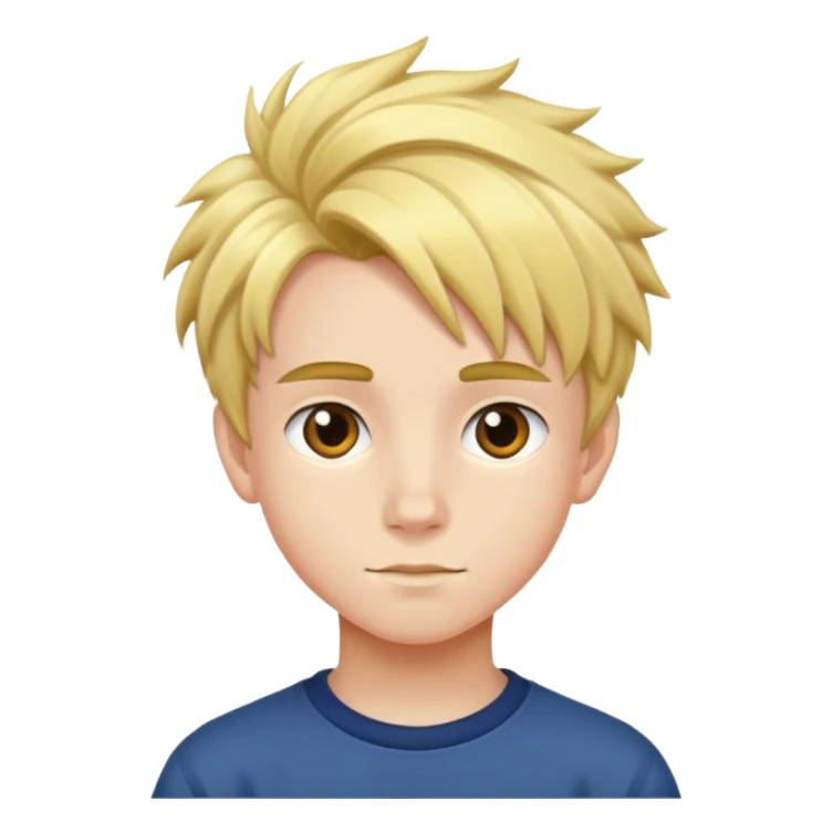 un garcon de 12 ans avec des cheveux bold  sticker