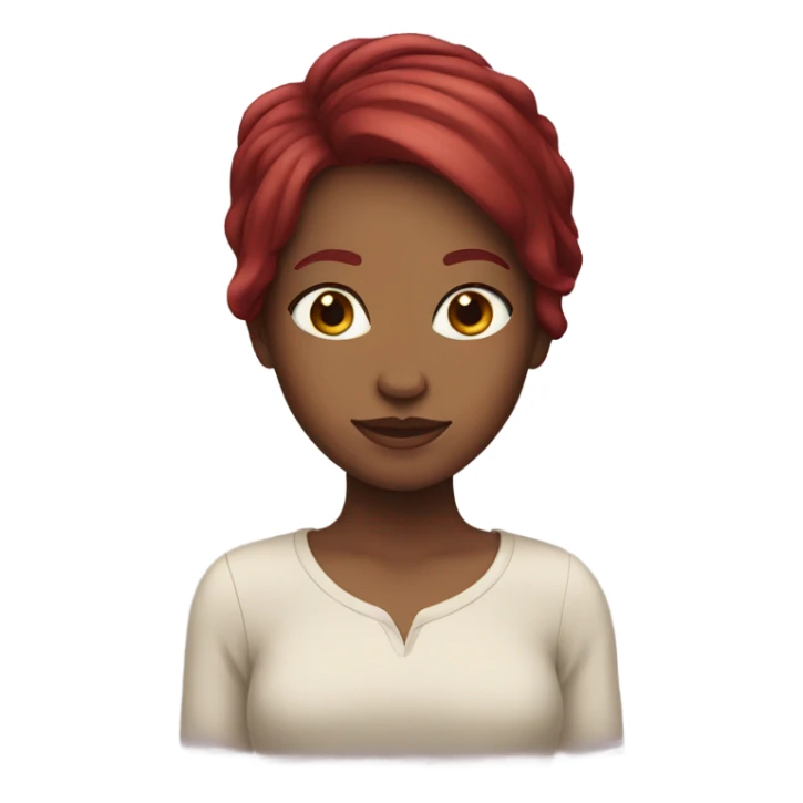 girl with burgundy red hair  sticker