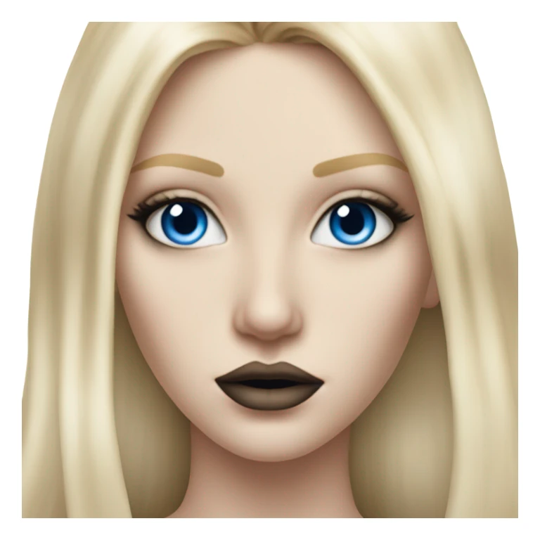 hyper realistic goth blonde blue eyes victoria secret model sticker