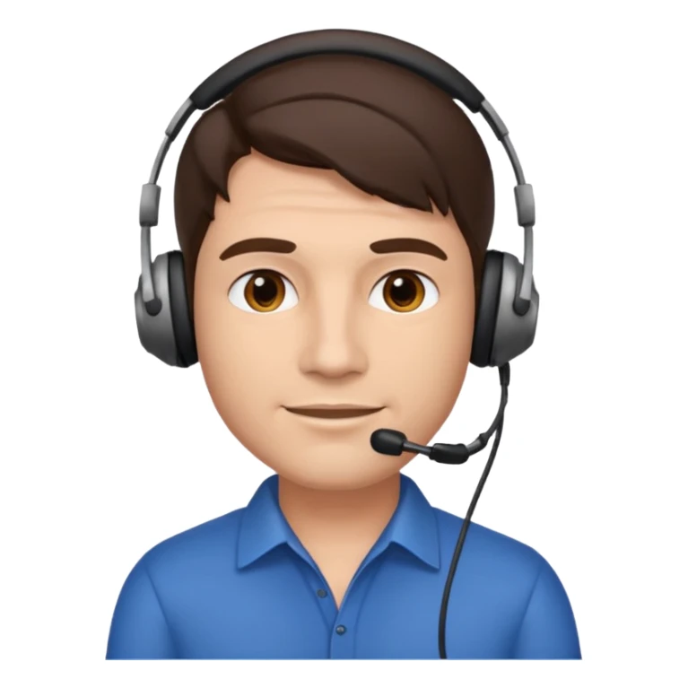 Male brunette movie producer  sticker