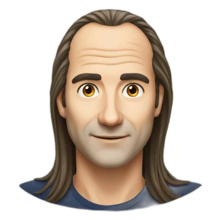 Xavier Niel from Free face big nose balding long hair sticker