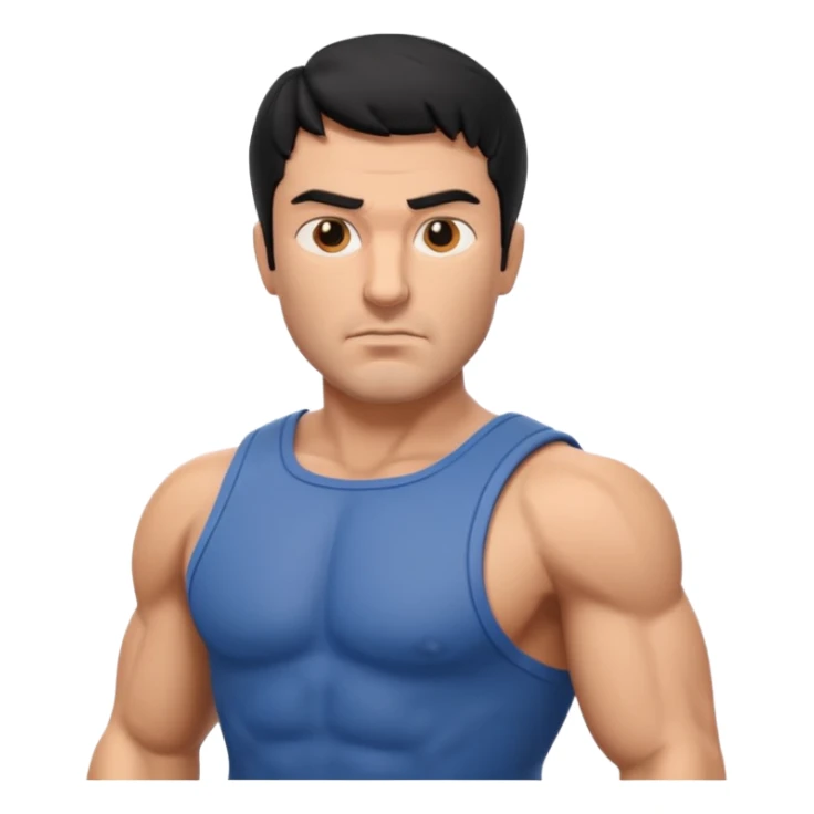 crea a un griego estoico, muy musculoso 3d sticker