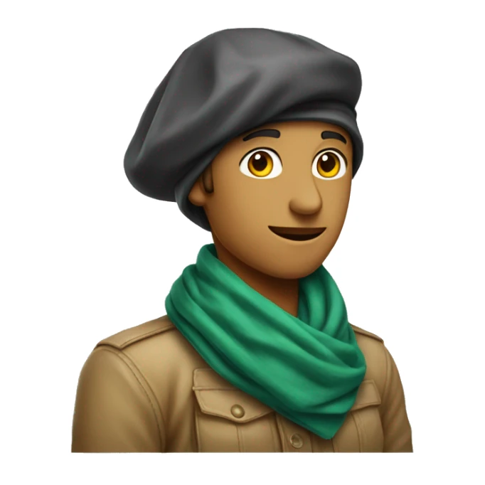 Avec un foulard et un béret  sticker