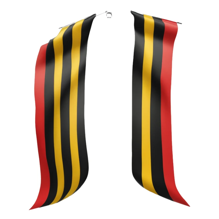 Belgium flag is a vertical tricolor featuring three equal bands of black, yellow, and red. The stripes are arranged vertically from left to right, starting with black on the hoist side, followed by yellow in the middle, and red on the fly side.  sticker