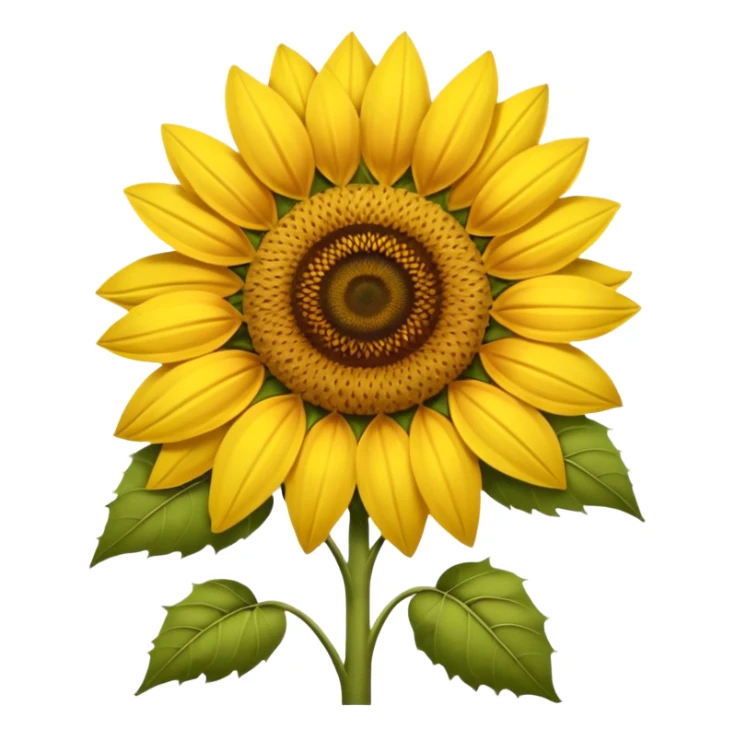 Noo, i want sunflower 🌻.  Just like this. With browner center. And without green sleaves. Much more browner center of the flower please
 sticker