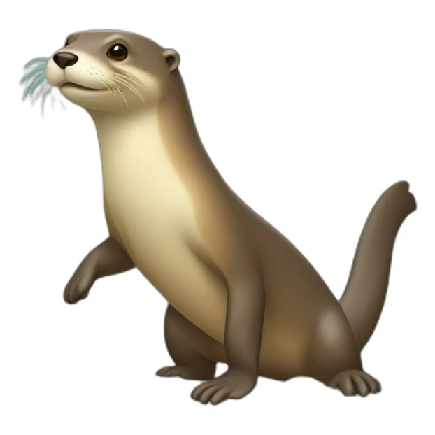 Loutre sur chameau sur surf sticker