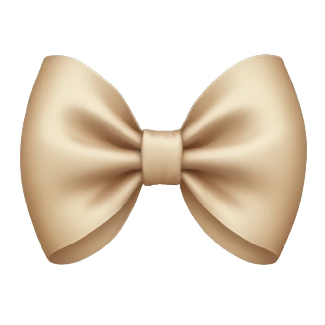 beige bow sticker