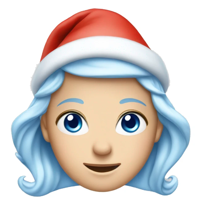 Cinderella wearing Santa hat and have blue eyes sticker