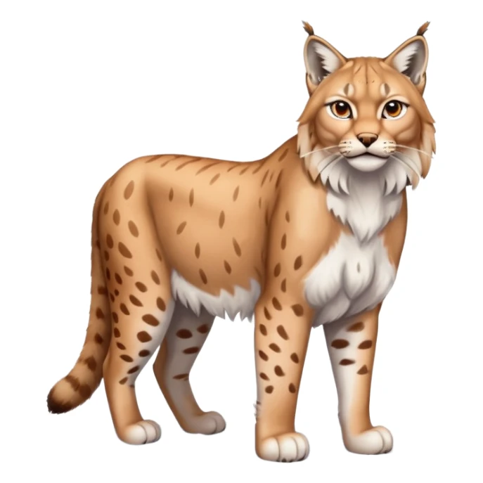 Eurasian Lynx in the snow beautiful aesthetic scenery (full body) sticker