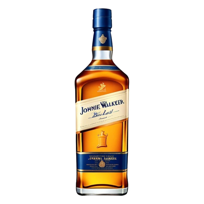 Johnnie Walker Blue Label fat bottle, single bottle sticker
