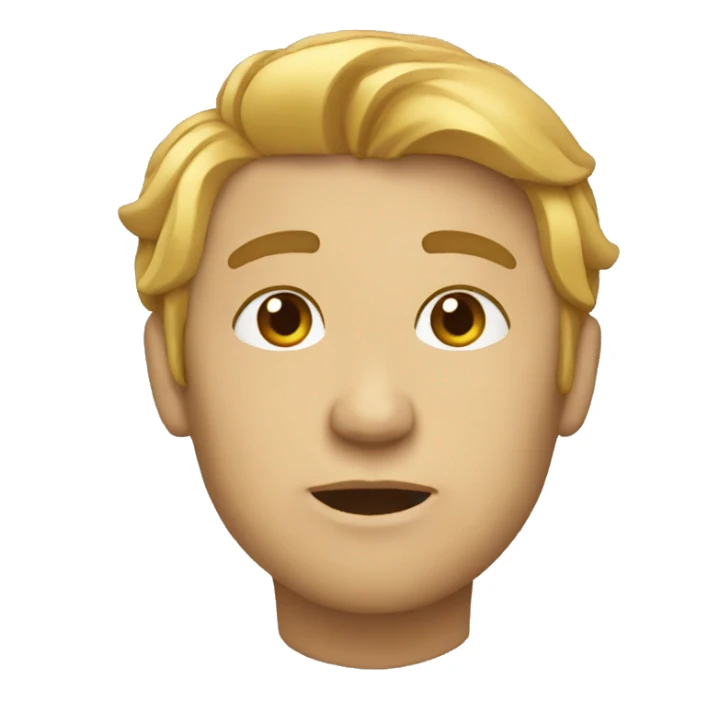 Crea un emoji que asemeje a una persona pensado sticker