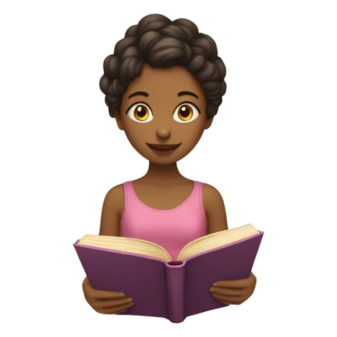 fille énervée qui lis un livre sticker