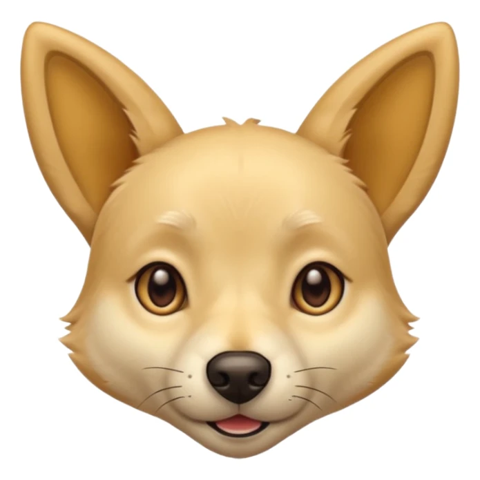 light yellow dog, pointy ears, brown eyes, light brown nose sticker