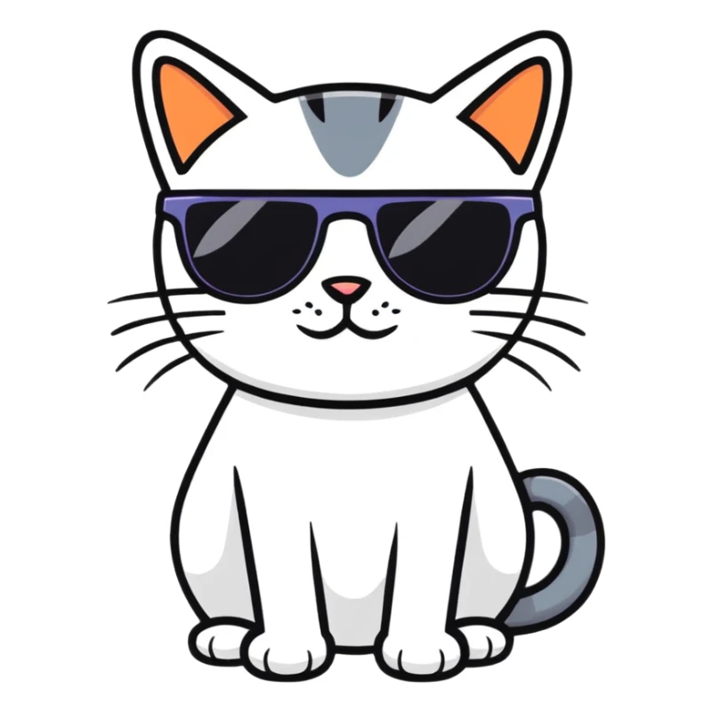 Cool cat wishing Christopher a happy birthday. sticker