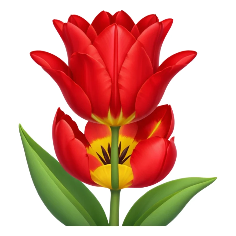 Personified tulip doing a grand battement  sticker