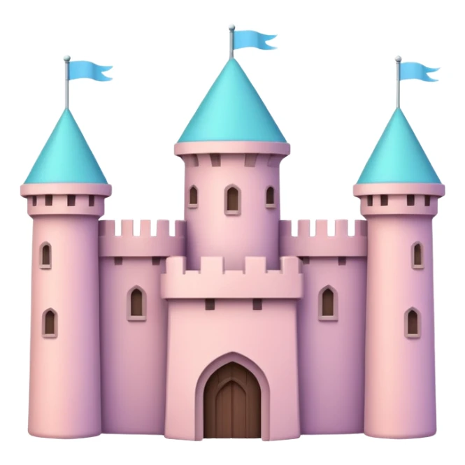 fortress in pastel colors sticker