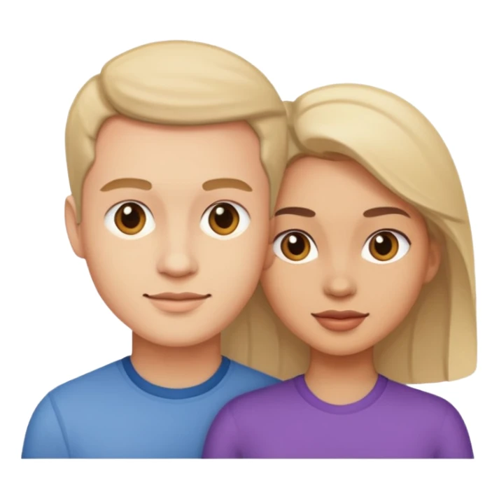 A man and woman merging them height  sticker