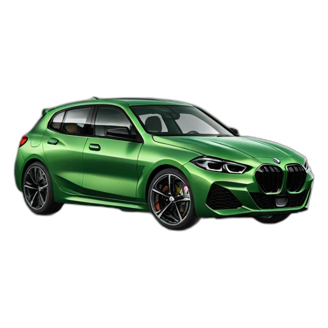 Green 2023 bmw m135i with spoiler sticker