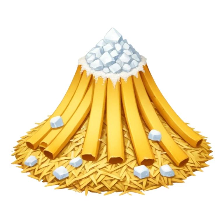 Straw and a pile of salt sticker