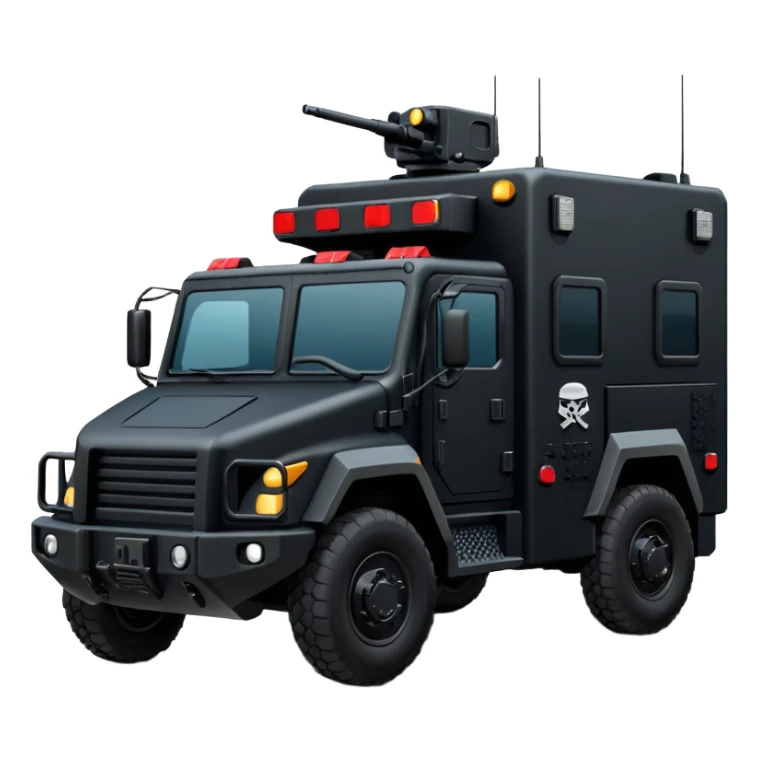 Need a SWAT truck emoji that I can copy and paste with no guns on top sticker