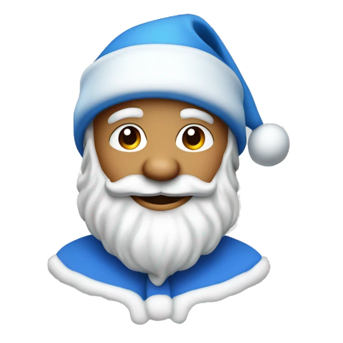 Smiling Santa Claus wearing a blue hat  sticker