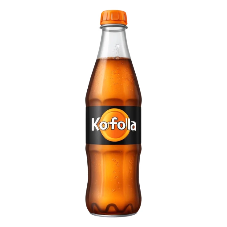 Czech Kofola black and orange in a plastic bottle sticker
