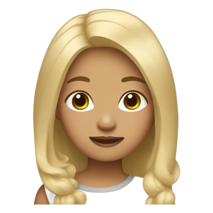 Filipino girl with beige blonde hair  sticker