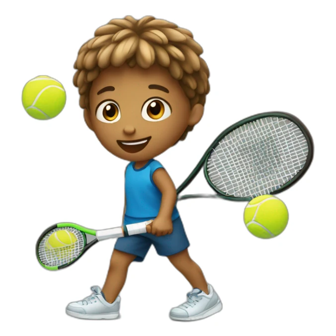 enfant qui fait du tennis sticker