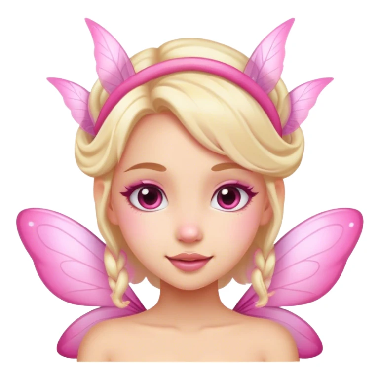 pink fairy face joy sticker