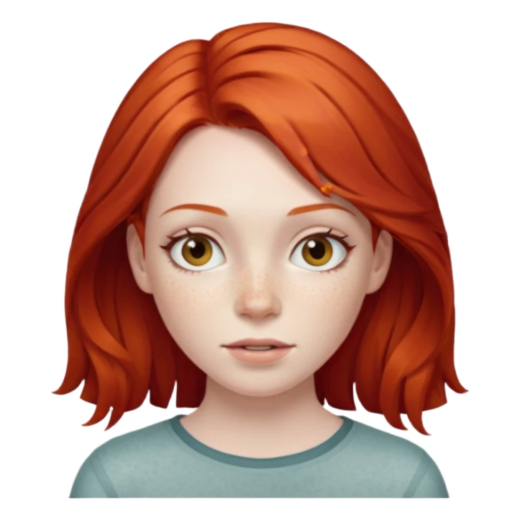 girl red hair sticker