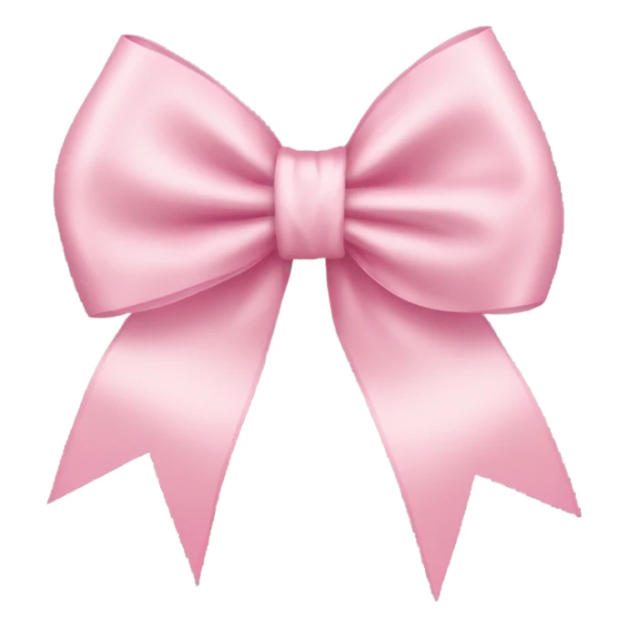 light pink ribbon bow sticker