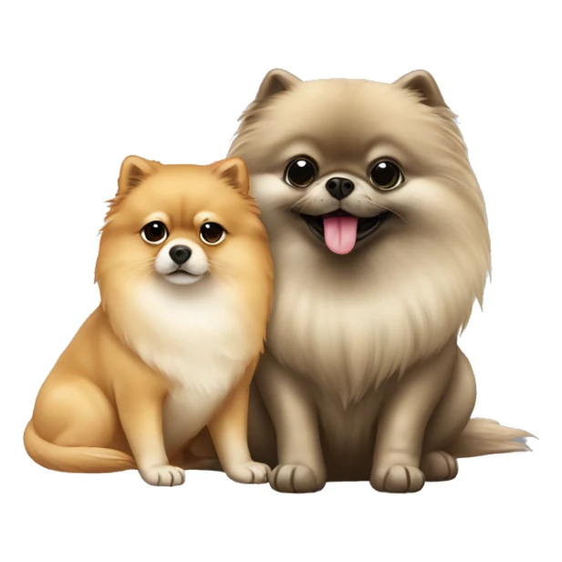 Seal and pomeranian  sticker