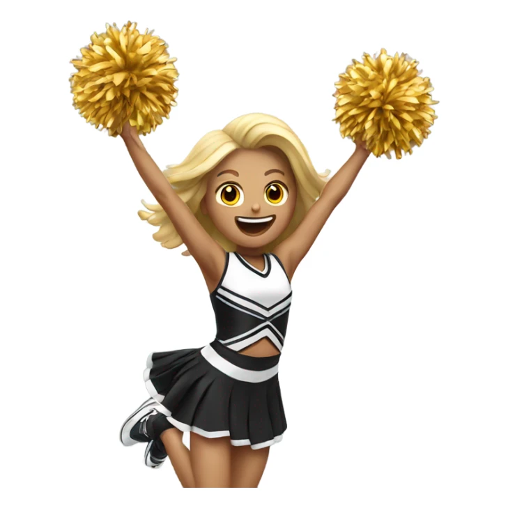 Cheerleader being thrown in the air sticker
