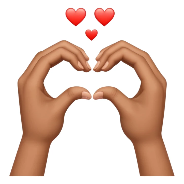 separated love hand sign (this 🫶🏻 but divided into two) sticker