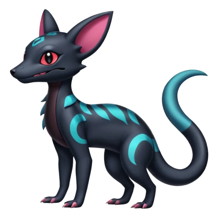 Shiny Salandit-Umbreon-Genet-Noibat-Hybrid (Full body) sticker