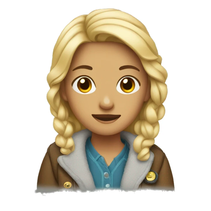 teen wearing a purse and house slippers sticker