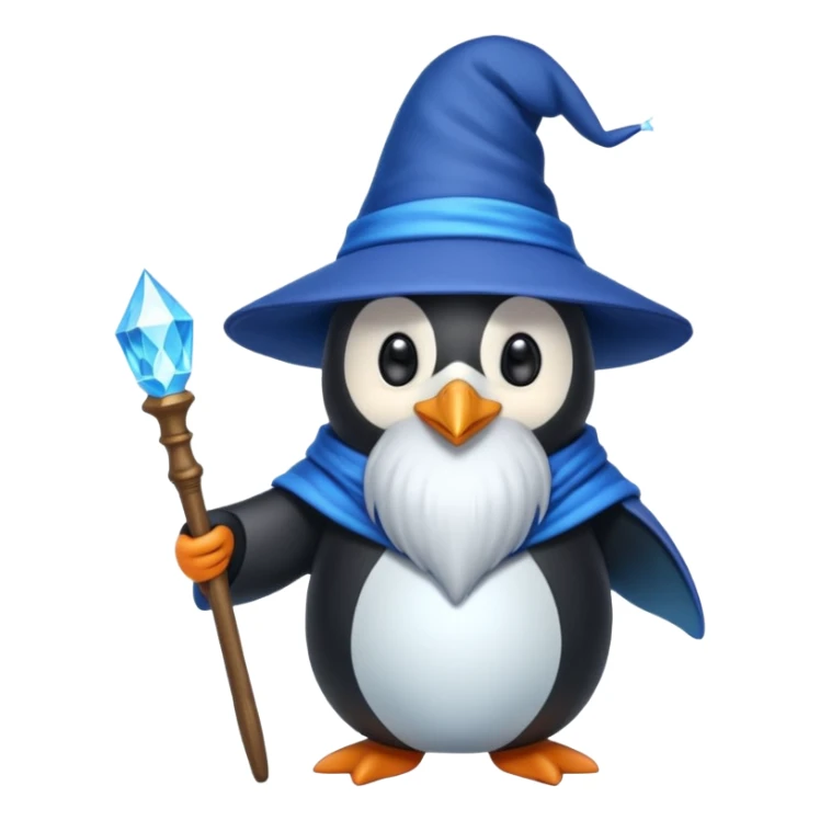Penguin Wizard sticker