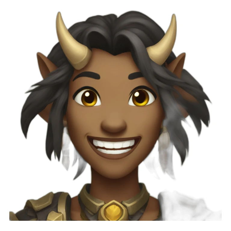 warcraft tauren laugh female sticker
