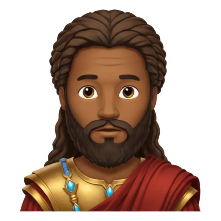ancient Rome black men long hair long bearded sticker