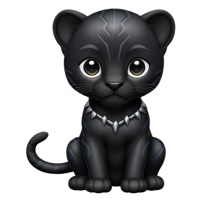 Pantera negra cuerpo pequeña tipo whatsapp sticker